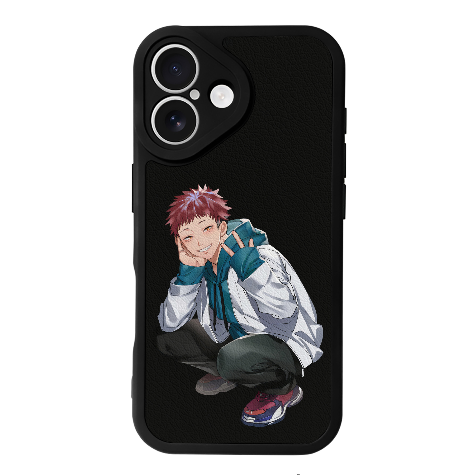（画像用） 呪術廻戦 Jujutsu Kaisen 【iPhone 16シリーズ対応】シリコンスマホケース（レザー調） 材質：シリコン